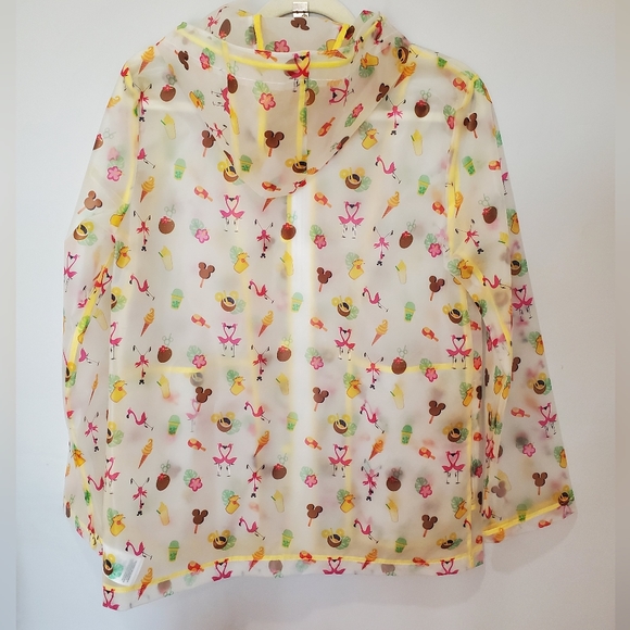 Disney Parks Women's Rain Coat Jacket Falmingo Mickey Treats Dole Whip Size: S - Picture 3 of 14